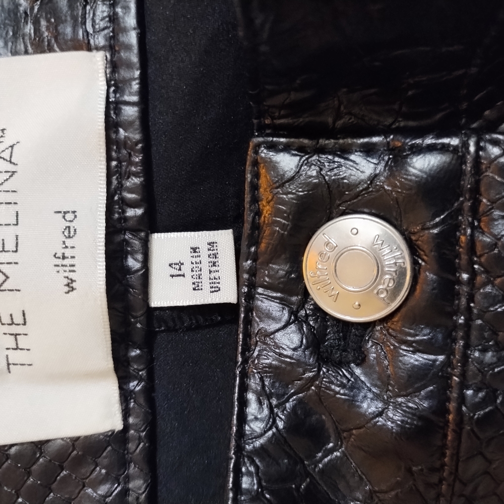 Black Snakeskin Pattern Pants - image 4